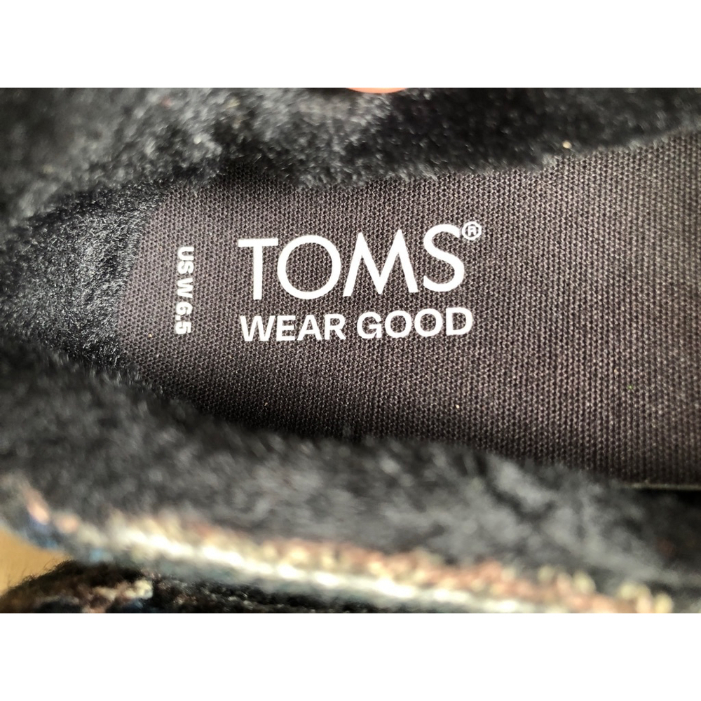 TOMS Women's Black Fur Casual Shoes Size 6.5 - Picture 3 of 5